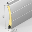 Ritininis aliuminio profilis su putų užpildu
